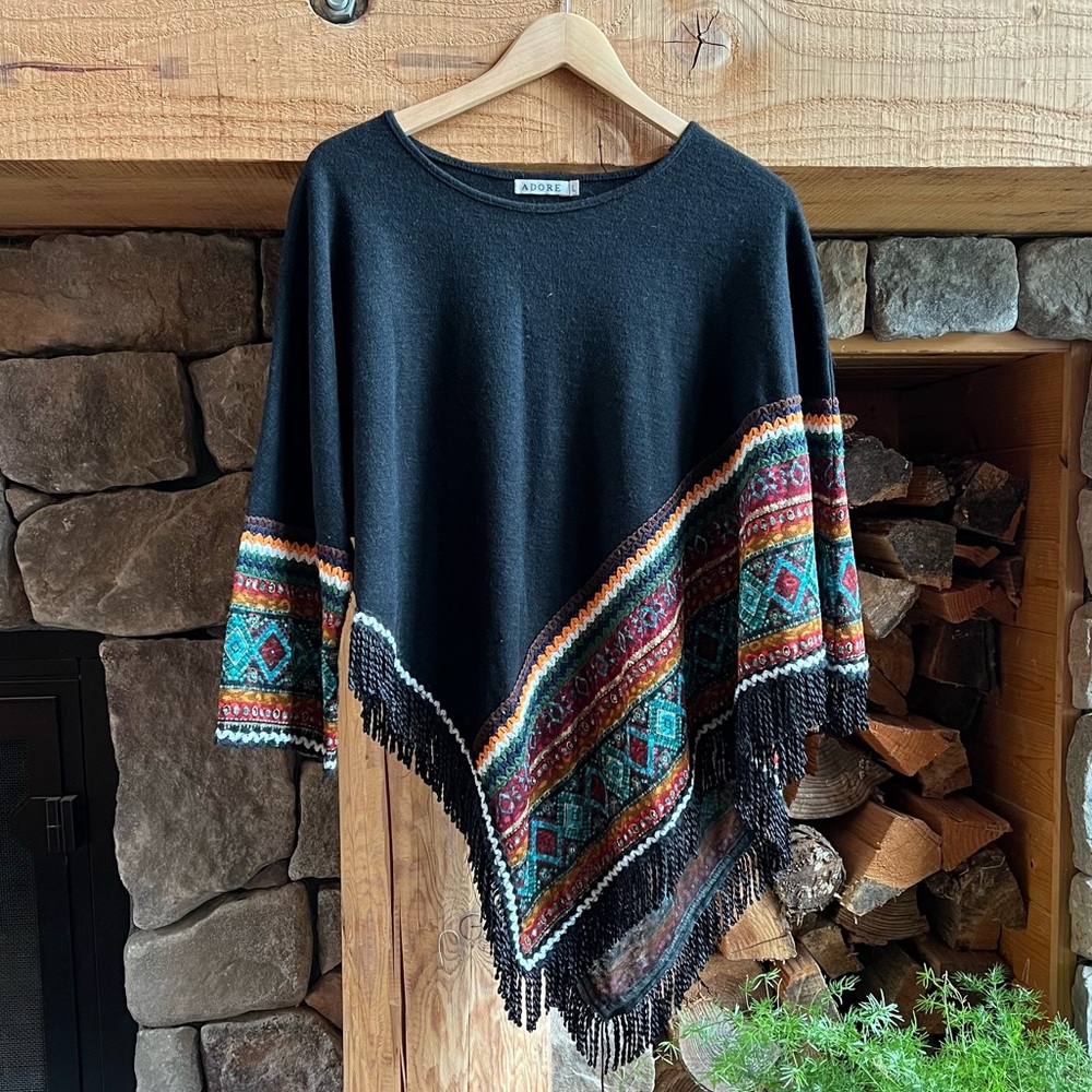 Poncho style sweater